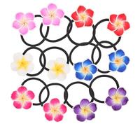 SOIMISS 12pezzi Cercechio Per Capelli Fiori Di Plumeria Ceramica Cercechio Per Capelli Simulazione Di Fiori Elastico Per Design Forma Di Plumeria Adatto Per Ragazze Donne e Bambine Per Mat