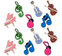SOIMISS 12pezzi Spilla Forma Di Nota Musicale in Lega Resistente Di Distintivi Musicali Per Amanti Della Musica Per Spettacoli Eventi Scolastici e Viaggi