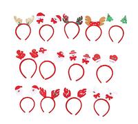 SOIMISS 13pezzi Copricapo Natalizio in Plastica e Tessuto Cerchietti Per Capelli Adorabili e Unici Decorazioni Per Capelli Per Feste e Natale