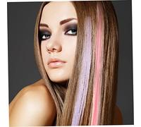 SOIMISS 15 pezzi Extension Colorati Lisci Clip In Ciocche Clip Leggere e Naturali per Estensioni Parrucche Decorazione per Feste e Cosplay