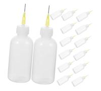 SOIMISS 15 Pezzi Flaconi Applicatori con Punta Fine per Ceramica e Smalti Bottiglie Squeeze per Arte e Fai da Te per Applicazioni Dettagliate e Progetti Piccole