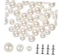 SOIMISS 150 Paia di Borchie di Perle per Scarpe Perle per Abbigliamento Perle Finte Piccole Borchie di Perle Fai da Te per Cucire Rifinire Cappelli Rivetti per Tessuti Accessori