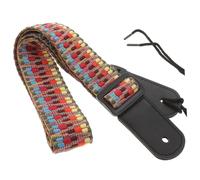 SOIMISS 1pezzi Tracolla per Ukulele in Stampato Estremità in Pelle Vera Accessori per Ukulele Adatti Adulti e Ragazza