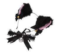 SOIMISS 1set Cerchietto Cat Ears Con Collare e Campanella Accessori Cosplay Per Halloween e Feste Design e Creativo Chic Per Rappresentazioni e Feste Di Ruolo