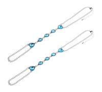 SOIMISS 2 Pezzi Adoro la catena delle dita Cavalche per ragazze braccialetto Feet Chain Anklet Gioielli del piede graziosi anelli per le dita dei piedi accessorio per scarpe Diamante Blu