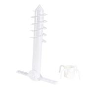 SOIMISS 2 Pezzi Ancoraggio Ombrellone Spiaggia in ABS Bianco con Fissaggi Regolabili Portatile per Ombrelloni da Giardino e Campeggio Resistente al Vento e Facile da Installare