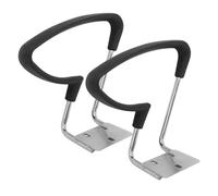 SOIMISS 2 Pezzi Bracci Sostitutivi per Poltrona Ufficio con Anelli di Supporto Girevoli Parti in Plastica Resistenti e AntiGraffio per Braccioli Sedia Scrivania Neri Kit Completo per