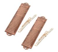 SOIMISS 2 Pezzi Cancello Sacro Rotolo Vintage Decorazione Casa Decorazione Preghiera Cattolica Mezuzah Metallo Retro Mezuzah Scrittura Mezuzah Metallo Mezuzah con Rotolo Casa Mezuzah Lega