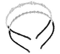 SOIMISS 2 Pezzi Cerchietto Con Di Vetro Per Donne Cerchietto Alla Moda Con Decorazioni Per Capelli Da Sposa e Con