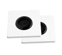 SOIMISS 2 pezzi Copertura Passacavi Bianca con Foro Passacavo e Guarnizione in Gomma Piastra Murale Decorativa per Gestione Bassa Tensione per Installazioni Av e Nascondi Fili Tv