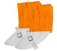 SOIMISS 2 Pezzi Copriscarpe da Saldatore Bovina Resistente al Calore Spats Protettivi Antiscivolo e Durevoli per Lavoro di Saldatura Copertura Leggera e Facile da Indossare per Protezione