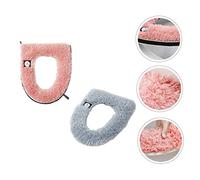 SOIMISS 2 pezzi Coprisedili Wc Impermeabili con Zip Cuscino Morbido e Spesso per Sedile Water Autunnale Invernale Portatile per Bagno Protezione Completa e Lavabile