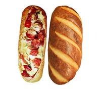 SOIMISS 2 Pezzi Cuscino Simulazione Pane Morbido da Cuscini Creativi Forma Pane per Comfort e Decorazione per Cameretta Ham e Butter Bread