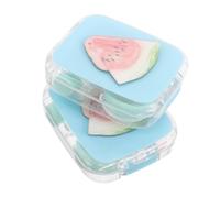 SOIMISS 2 Pezzi Custodia per Anguria Scatola Stoccaggio Trasparente e Portatile con Strumento Applicatore e Pinzetta