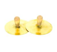 SOIMISS 2 pezzi Cymbals da Dito in Rame con Manico in Legno Strumento Musicale per Danza del Ventre Feste e Spettacoli Design Resistente e Pratico per Adulti