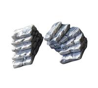 SOIMISS 2 pezzi Decorazioni Miniature Scalini in Pietra Simulati per Micro Paesaggi Scala Dritta e Curva Resistente per Layout Scene e Case delle Bambole