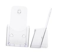 SOIMISS 2 Pezzi Depliant da Muro Trasparente Organizer Documenti con Supporto per File Espositore per Brochure e Riviste Struttura Semplice per Ufficio e Casa