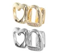 SOIMISS 2 Pezzi di Zanne per Apparecchi Ortodontici Tappi per Denti Griglia per Denti Tappi per Accessori per Costumi Cosplay Corona per d'oro