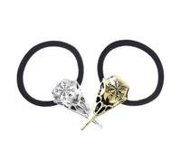 SOIMISS 2 Pezzi Elastici per Vintage Simbolo Teschio Viking in e Bronzo Fasce Elastiche per Code Cavallo e Acconciature Diverse Accessori Pratici per Tutti i Tipi