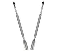 SOIMISS 2 Pezzi Kit per Rimozione Cuticole Acciaio Inossidabile Spingi Cuticole Doppio per Manicure e Pedicure Strumento e Portatile per Unghie Sempre Ordine