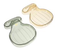 SOIMISS 2 pezzi per Coperchi e Mestoli Organizer Multifunzionale e Facile da Stabile Utensili e Poggia Cucchiaio Colori Trasparenti Verde e Tè