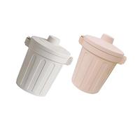 SOIMISS 2 pezzi Pz da Scrivania in PP Portapenne e Gettacarte per Cucina Camera e Ufficio Design Semplice e Resistente Colori Chiari Grigio