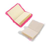 SOIMISS 2 pezzi Quaderni Pelosi per Ragazze Diario Fuzzy con Cover Volpe e Coniglio per Bambine Mini Taccuino Portatile per Appunti e Disegni Idea Regalo Pasqua e Compleanno