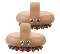 SOIMISS 2 Pezzi Spazzola Massaggiante in Legno Cuscino D'aria, Pettine Massaggiante per Cuoio Capelluto, Design Ergonomico, per Ufficio e Viaggio, per Uomini e Tutte le Età