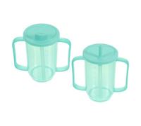 SOIMISS 2 pezzi Tazza per Anziani con Cannuccia Coppa Antip Spill Design Ergonomico per Alimentazione per Pazienti con Disfagia e Convalescenza Realizzata Materiali Sicuri