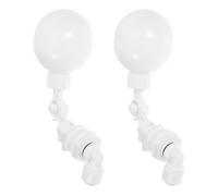 SOIMISS 2 Pezzi Valvola Galleggiante Automatica con Raccordo Rapido Controllo Preciso Acqua per Dispenser e Serbatoi Kit Plastica Bianca per Gestione Acqua Efficiente