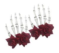 SOIMISS 2 Pz Forcina Scheletro Forcine a Scheletro Fermagli Per Gotici Scheletro Di Halloween Mollette Per Ragazze Fermaglio Per Con Artigli Di Scheletro Tessuto