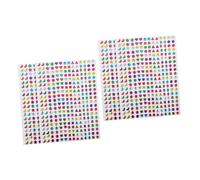 SOIMISS 2 Set Adesivi con Glitter per Adesivi Colorati A Forma di A Cinque Punte Adesivi Olografici per Adesivi A Pois per Piccoli Pennarelli per Asilo Nido PVC 2 Fogli*2