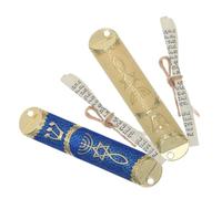 SOIMISS 2 Set Mezuzah Metalliche con Custodie per con Design retrò Decorazioni Religiose Regalo per Inaugurazione Casa Adatte per ed