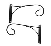 SOIMISS 2 Set Staffe da Parete in Ferro per Piante Sospese Supporti Resistenti per Vasi Campane Vento e Lanterna Design Europeo Salvaspazio per Interni ed Esterni