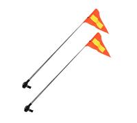 SOIMISS 2 Sicurezza Riflettente per Golf Carrozzine con Asta Telescopica Regolabile Triangolo Ad Alta Visibilità Resistente Intemperie e Facile Installare