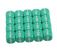 SOIMISS 20 Pezzi Dadi Delle Frazioni Dadi a Più Lati Favore Della Festa Di Compleanno Dice Vuoto Fai Da Te in Classe Di Casa Gioco Da Tavolo All'aperto Acrilico Verde