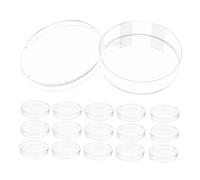 SOIMISS 20 pezzi Piastre Petri per Laboratorio con Coperchi Trasparenti per Cellulari e Ingegneria Tissutale Materiale Plastico Resistente per Esperimenti Scientifici