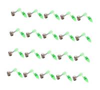 SOIMISS 20 Set Campanelli Allarme per Canna da Pesca con LED Verde Indicatori Notturni per Attrezzatura da Pesca Accessori con Campane Vite per Segnalazione Acustica
