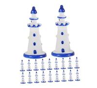 SOIMISS 20pezzi Faro in Miniatura Ornamentale Statuina a Tema Marittimo in Resina Accessori per Case delle Bambole e Decorazioni da Giardino