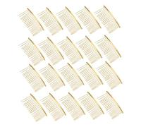 SOIMISS 20pezzi Pettine Laterale per Capelli in Metallo Dorato con Denti per Velo e Acconciature da Sposa Pettini da Donna per Styling e Accessori Fai da Te