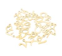 SOIMISS 26 pezzi Charms Lettere Alfabeto in Dorato per Braccialetti e Collane Accessori per Gioielli Fai da Te Pendenti Resistenti per Creazioni Personalizzate