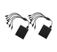 SOIMISS 2pezzi Batteria per Sicura Backup con Multi-Jack Dc Power Supply per Serrature Elettroniche e Illuminazione LED