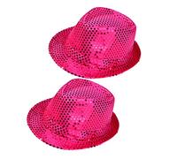 SOIMISS 2pezzi Cappelli Jazz Paillettes Per Maghi Da Accessori Costume Per Feste e Performance Per Adulti