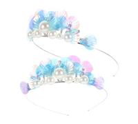 SOIMISS 2pezzi Cute Mermaid Headband for Girls Cosplay Hair Accessories for Parties and Stage Lightweight and Design Memorable Celebrations