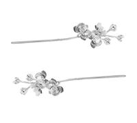 SOIMISS 2pezzi Forcina per Capelli Forma di Orchidea Bacchetta per Capelli Floreali Design Tradizionale Cinese Stile Vintage Elegante per Donne Uso Quotidiano o Occasioni Speciali