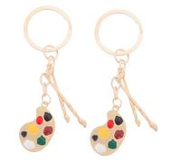 SOIMISS 2pezzi Portachiavi Mini Zaino in Lega Forma Di Tavolozza Per Pittura Ciondolo Realistico Da Appendere Alla Borsa Accessorio Creativo Per Souvenir Da Viaggio