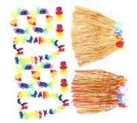 SOIMISS 2Sets Ghirlande e Gonne Hawaiane per Feste Luau Costume con Fiori Artificiali e Decorazioni per Estivi e Tematiche Hawaiane