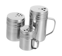 SOIMISS 3 pezzi Barattoli Spezie Acciaio Inossidabile con Ergonomico Contenitori Ermetici Rotanti per Condimenti Shaker per Macinato e Spezie Facili da Usare e Resistenti