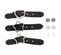 SOIMISS 3 pezzi Fibbia in Pelle Decorativa per Gonna Regolabile e Rimovibile con Design Cuore e Fiore Fibbia Laterale per Gonna Pieghe Materiale Antiruggine e Resistente Accessorio Moda