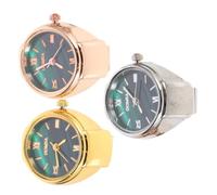 SOIMISS 3 Pezzi Mini Creative Ring Watch orologi ad anello novità Anelli orologio per le donne orologio con design ad anello orologi da dito orologio ad anello Bicchiere